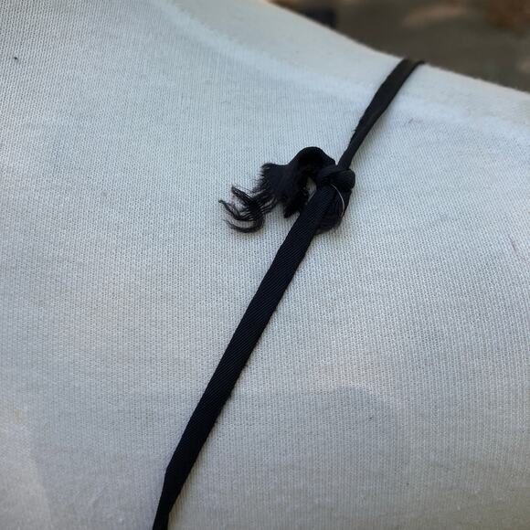 VTG 90s Whimsigoth Dress Sz M Black Lace Tiered Sequins Fairygrunge Sweetheart - Picture 14 of 16